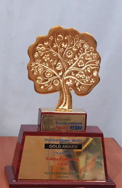 “Greentech Award in Gold category for Environment Management” in Thermal Power Sector